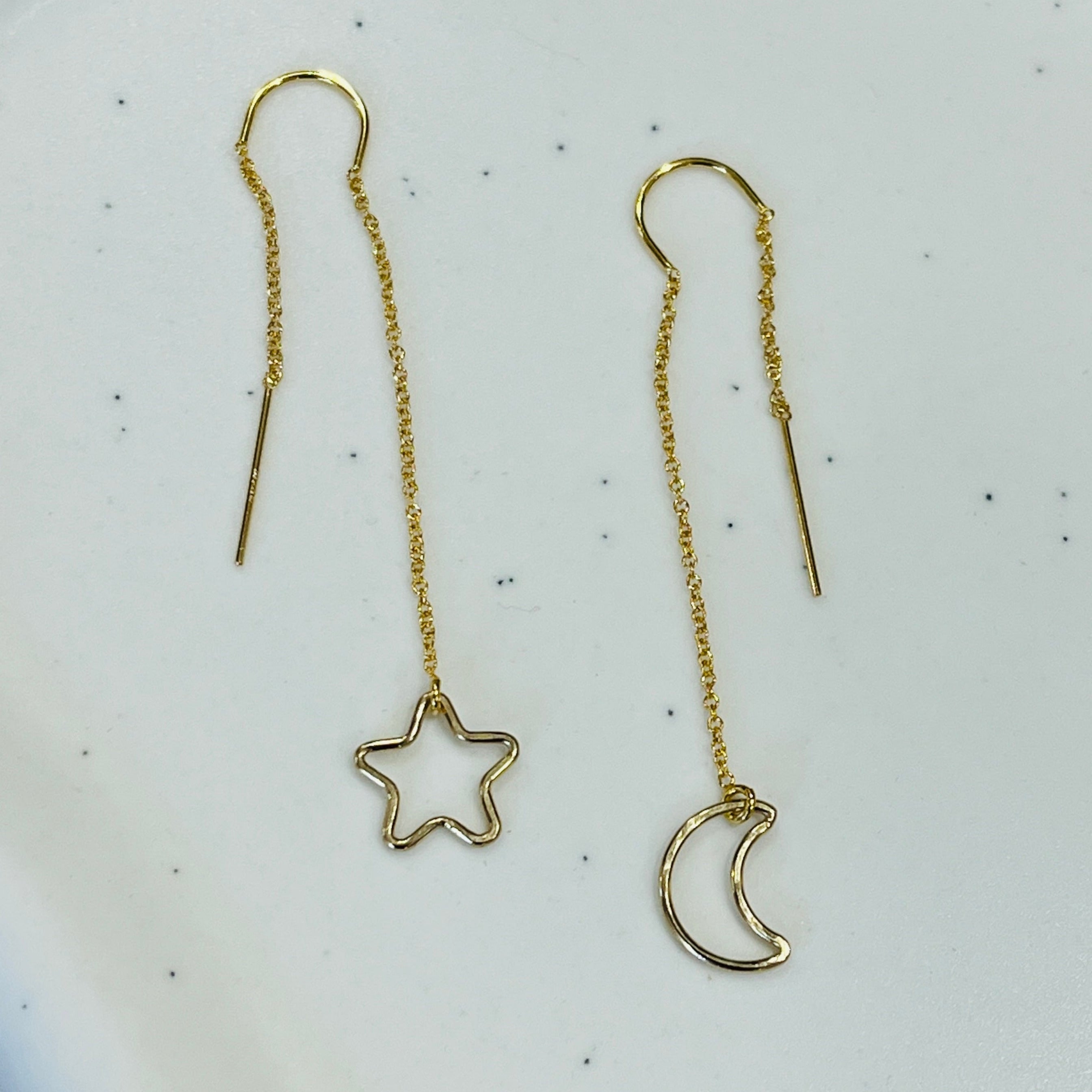 STAR & LUNA MOON THREADER EARRINGS