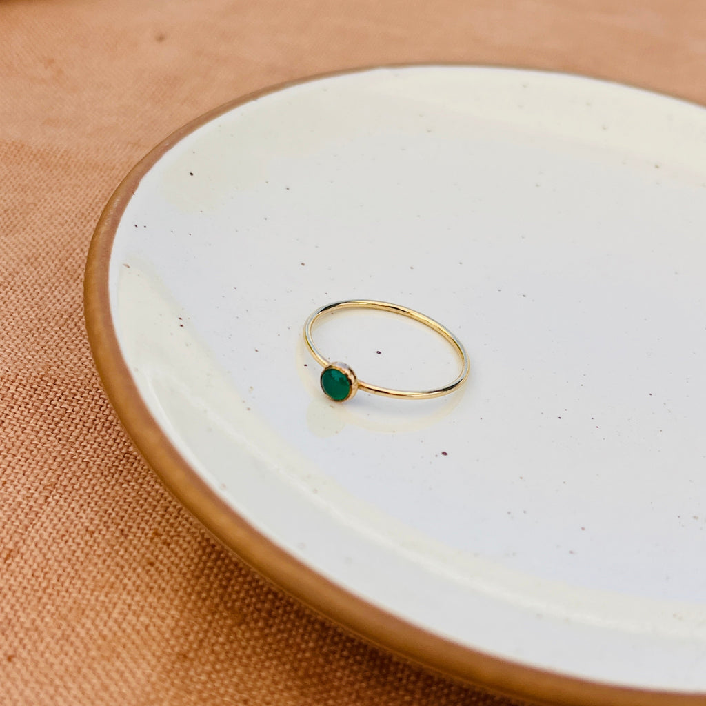 EMERALD ONYX RING