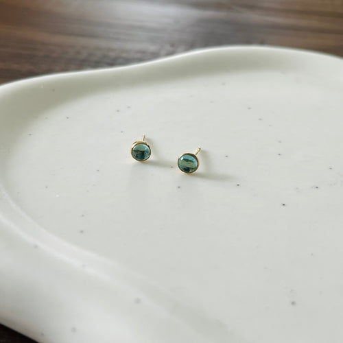 BLUE APATITE STUDS EARRINGS