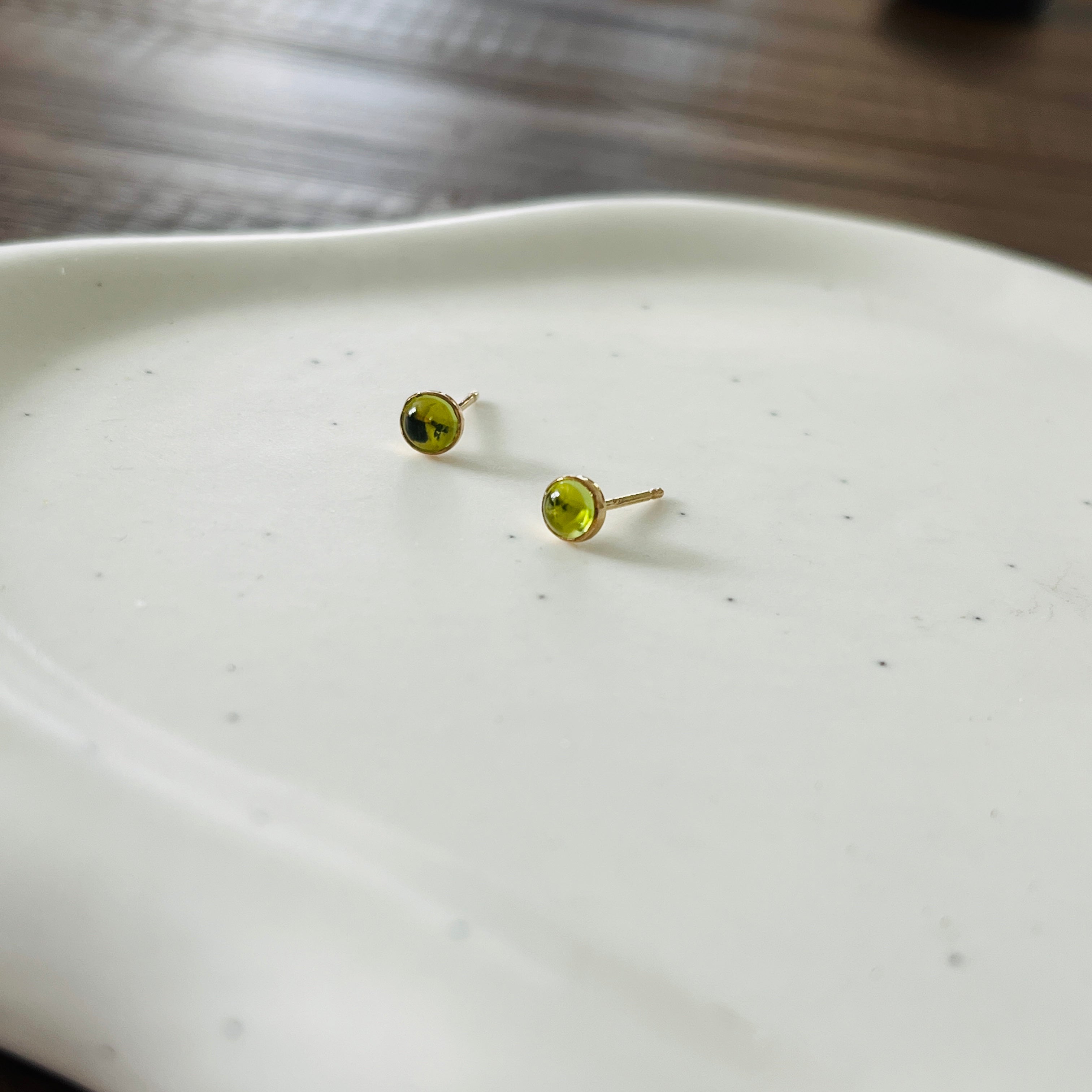 PERIDOT STUD EARRINGS